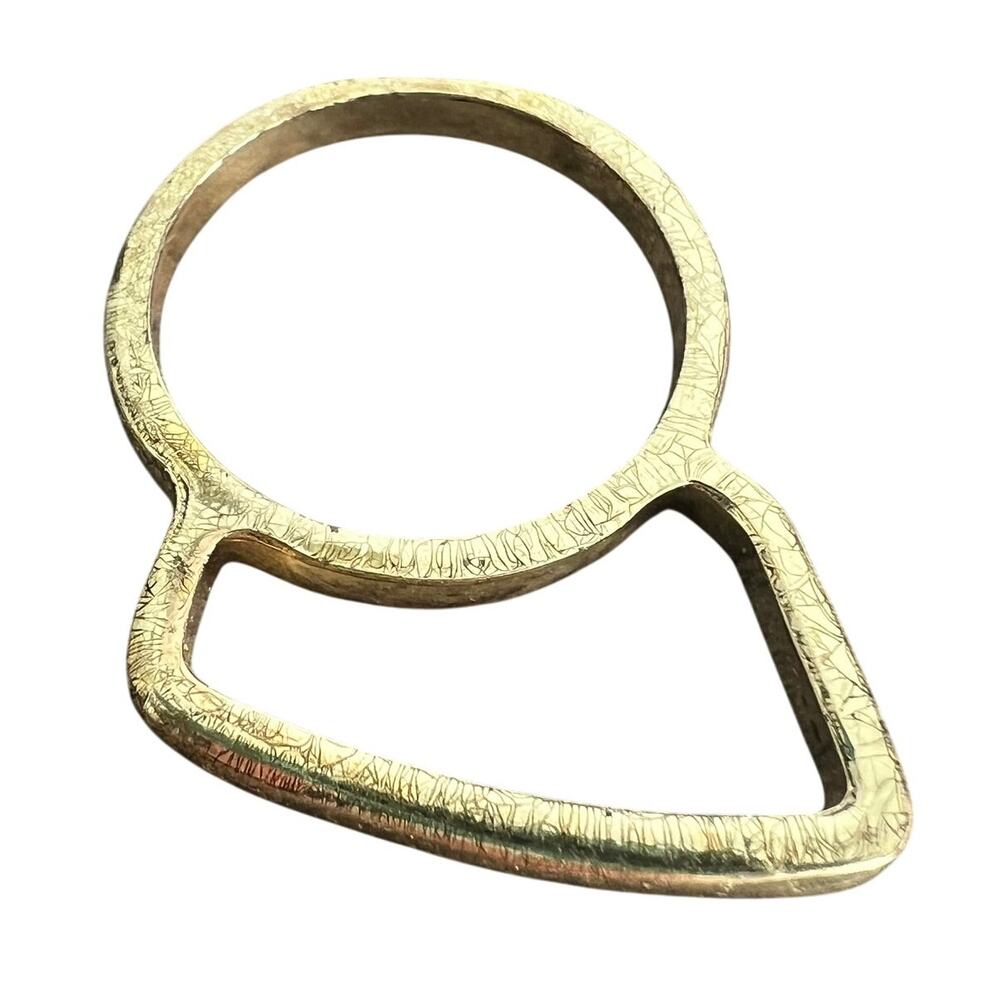 Geometric gold tone ring - size 9